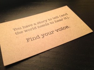 Find your voice